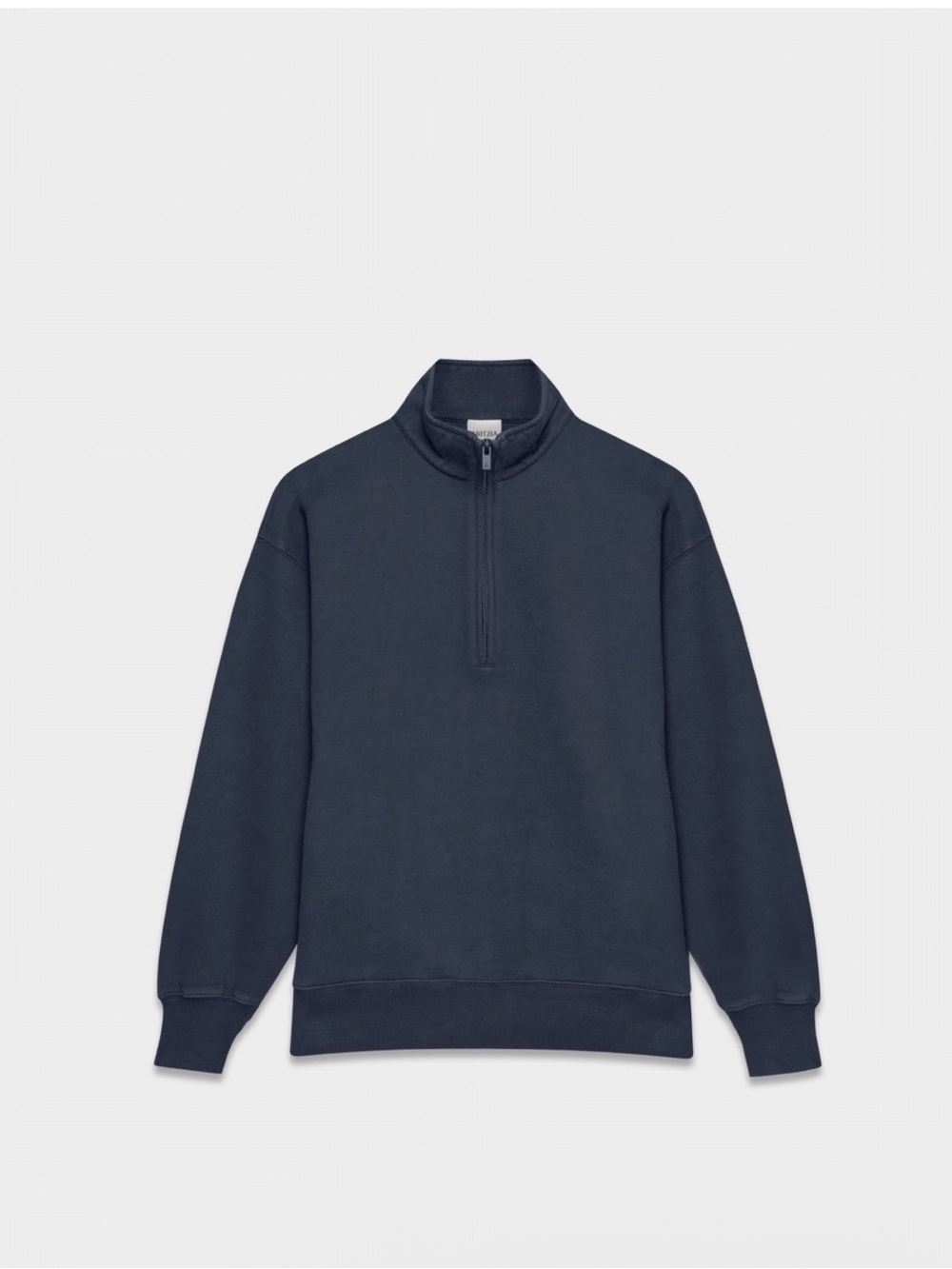 Aritzia Women's Navy Half-Zip Sweater